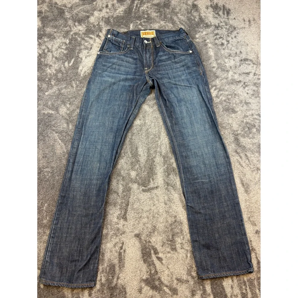 Levi's The Original Jeans Mens 32x34 Blue Slim Straight Dark Wash Denim